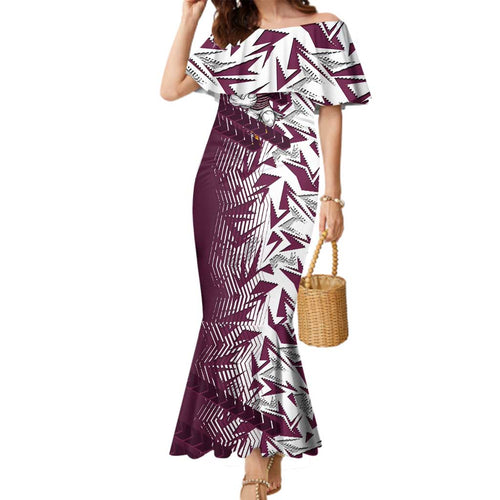 Manly Warringah Sea Eagles Rugby Family Matching Mermaid Dress and Hawaiian Shirt Fierce Mascot Geometric Tribal Art