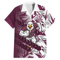 Manly Warringah Sea Eagles Rugby Hawaiian Shirt Fierce Mascot Geometric Tribal Art