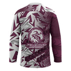 Manly Warringah Sea Eagles Rugby Hockey Jersey Fierce Mascot Geometric Tribal Art