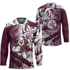 Manly Warringah Sea Eagles Rugby Hockey Jersey Fierce Mascot Geometric Tribal Art