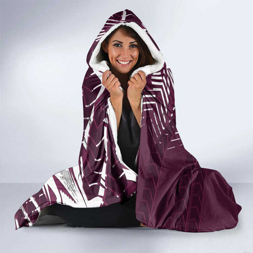 Manly Warringah Sea Eagles Rugby Hooded Blanket Fierce Mascot Geometric Tribal Art