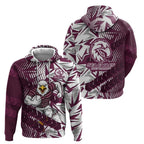 Manly Warringah Sea Eagles Rugby Hoodie Fierce Mascot Geometric Tribal Art