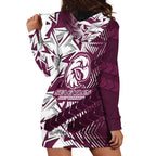 Manly Warringah Sea Eagles Rugby Hoodie Dress Fierce Mascot Geometric Tribal Art