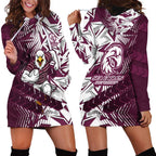 Manly Warringah Sea Eagles Rugby Hoodie Dress Fierce Mascot Geometric Tribal Art