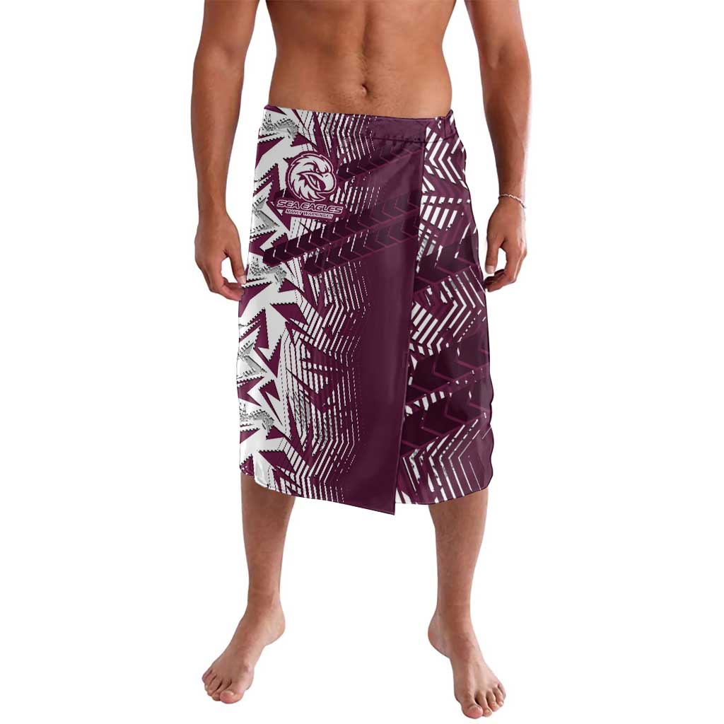 Manly Warringah Sea Eagles Rugby Lavalava Fierce Mascot Geometric Tribal Art