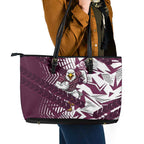 Manly Warringah Sea Eagles Rugby Leather Tote Bag Fierce Mascot Geometric Tribal Art