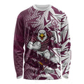 Manly Warringah Sea Eagles Rugby Long Sleeve Shirt Fierce Mascot Geometric Tribal Art