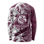 Manly Warringah Sea Eagles Rugby Long Sleeve Shirt Fierce Mascot Geometric Tribal Art