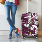 Manly Warringah Sea Eagles Rugby Luggage Cover Fierce Mascot Geometric Tribal Art