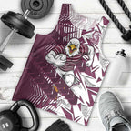 Manly Warringah Sea Eagles Rugby Men Tank Top Fierce Mascot Geometric Tribal Art