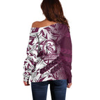 Manly Warringah Sea Eagles Rugby Off Shoulder Sweater Fierce Mascot Geometric Tribal Art