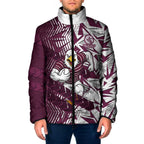 Manly Warringah Sea Eagles Rugby Padded Jacket Fierce Mascot Geometric Tribal Art