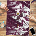 Manly Warringah Sea Eagles Rugby Puzzle Fierce Mascot Geometric Tribal Art