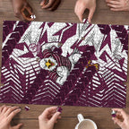 Manly Warringah Sea Eagles Rugby Puzzle Fierce Mascot Geometric Tribal Art
