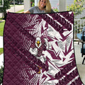 Manly Warringah Sea Eagles Rugby Quilt Fierce Mascot Geometric Tribal Art