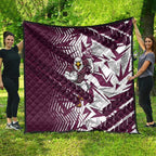 Manly Warringah Sea Eagles Rugby Quilt Fierce Mascot Geometric Tribal Art
