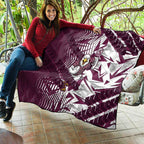 Manly Warringah Sea Eagles Rugby Quilt Fierce Mascot Geometric Tribal Art