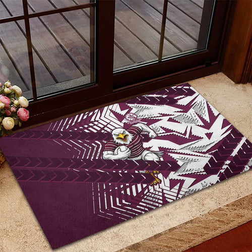 Manly Warringah Sea Eagles Rugby Rubber Doormat Fierce Mascot Geometric Tribal Art