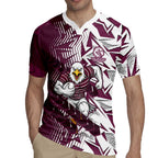 Manly Warringah Sea Eagles Rugby Rugby Jersey Fierce Mascot Geometric Tribal Art