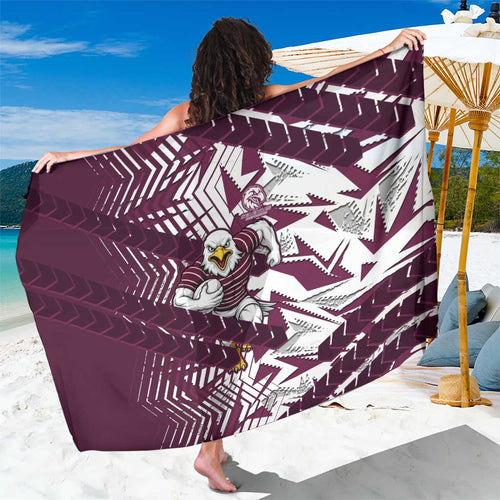 Manly Warringah Sea Eagles Rugby Sarong Fierce Mascot Geometric Tribal Art