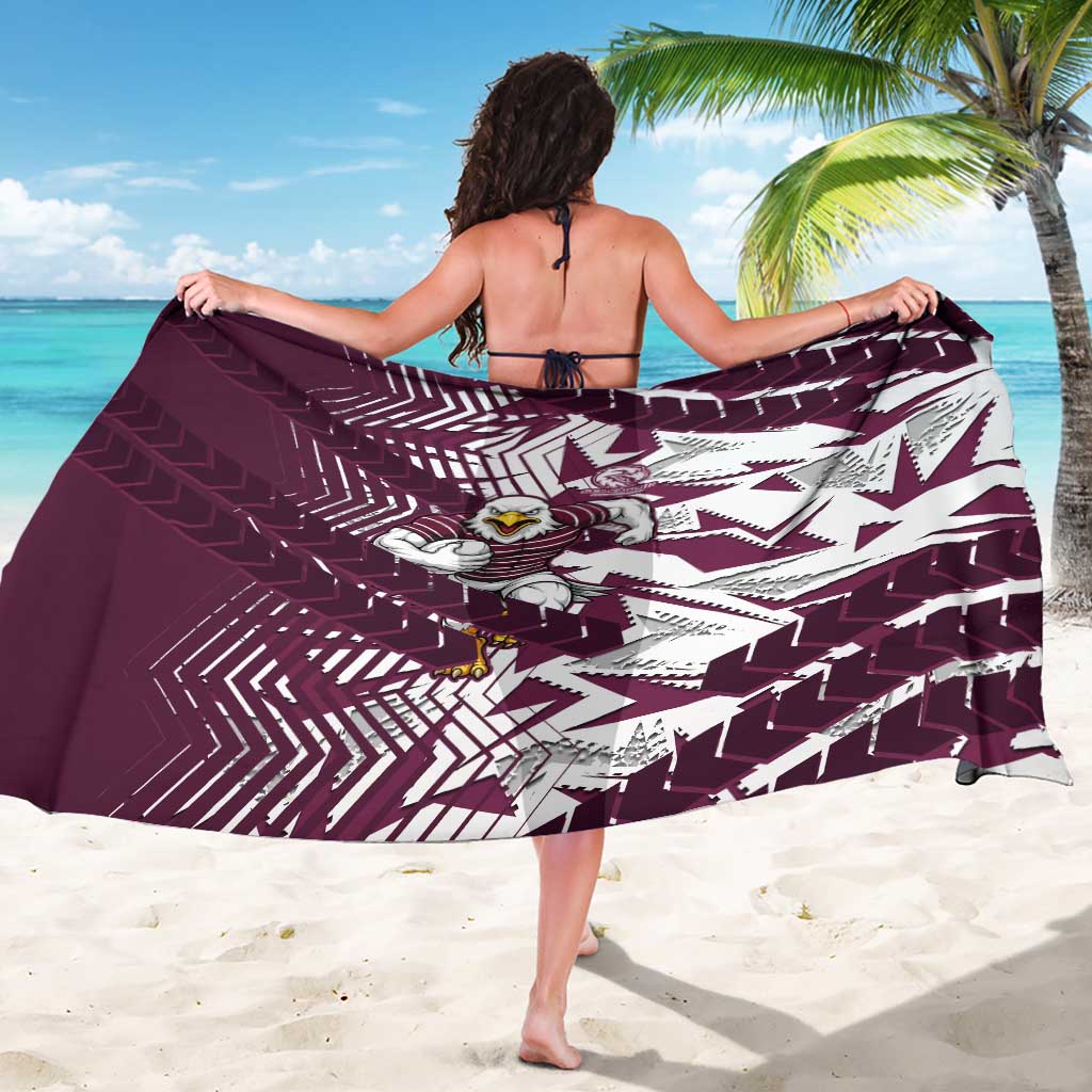Manly Warringah Sea Eagles Rugby Sarong Fierce Mascot Geometric Tribal Art