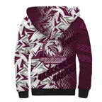 Manly Warringah Sea Eagles Rugby Sherpa Hoodie Fierce Mascot Geometric Tribal Art