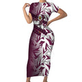 Manly Warringah Sea Eagles Rugby Short Sleeve Bodycon Dress Fierce Mascot Geometric Tribal Art