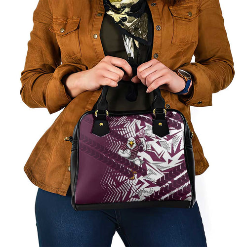 Manly Warringah Sea Eagles Rugby Shoulder Handbag Fierce Mascot Geometric Tribal Art