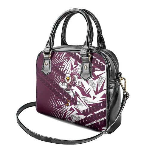 Manly Warringah Sea Eagles Rugby Shoulder Handbag Fierce Mascot Geometric Tribal Art