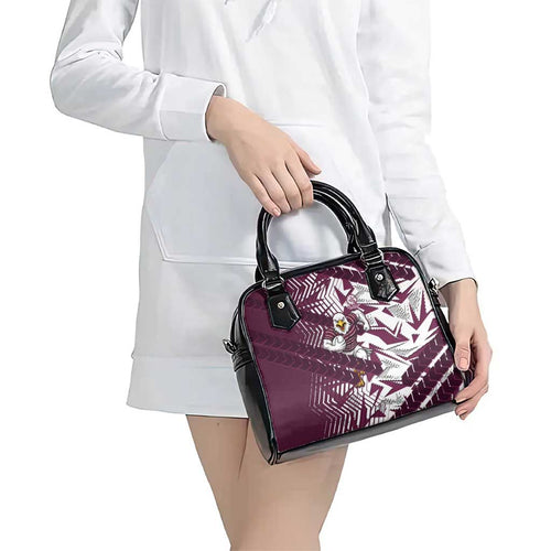 Manly Warringah Sea Eagles Rugby Shoulder Handbag Fierce Mascot Geometric Tribal Art