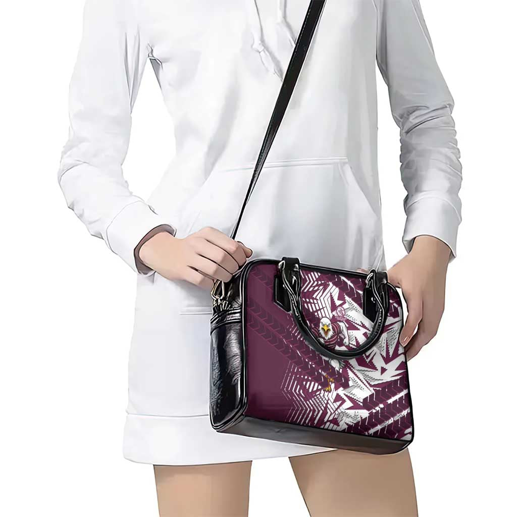 Manly Warringah Sea Eagles Rugby Shoulder Handbag Fierce Mascot Geometric Tribal Art