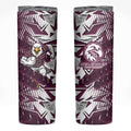 Manly Warringah Sea Eagles Rugby Skinny Tumbler Fierce Mascot Geometric Tribal Art