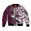 Manly Warringah Sea Eagles Rugby Sleeve Zip Bomber Jacket Fierce Mascot Geometric Tribal Art