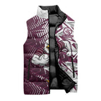Manly Warringah Sea Eagles Rugby Sleeveless Puffer Jacket Fierce Mascot Geometric Tribal Art