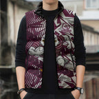 Manly Warringah Sea Eagles Rugby Sleeveless Puffer Jacket Fierce Mascot Geometric Tribal Art