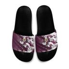 Manly Warringah Sea Eagles Rugby Slide Sandals Fierce Mascot Geometric Tribal Art
