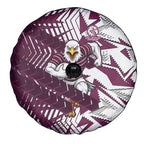 Manly Warringah Sea Eagles Rugby Spare Tire Cover Fierce Mascot Geometric Tribal Art