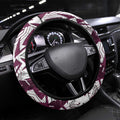 Manly Warringah Sea Eagles Rugby Steering Wheel Cover Fierce Mascot Geometric Tribal Art