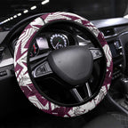 Manly Warringah Sea Eagles Rugby Steering Wheel Cover Fierce Mascot Geometric Tribal Art
