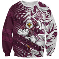 Manly Warringah Sea Eagles Rugby Sweatshirt Fierce Mascot Geometric Tribal Art