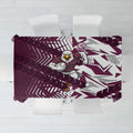 Manly Warringah Sea Eagles Rugby Tablecloth Fierce Mascot Geometric Tribal Art