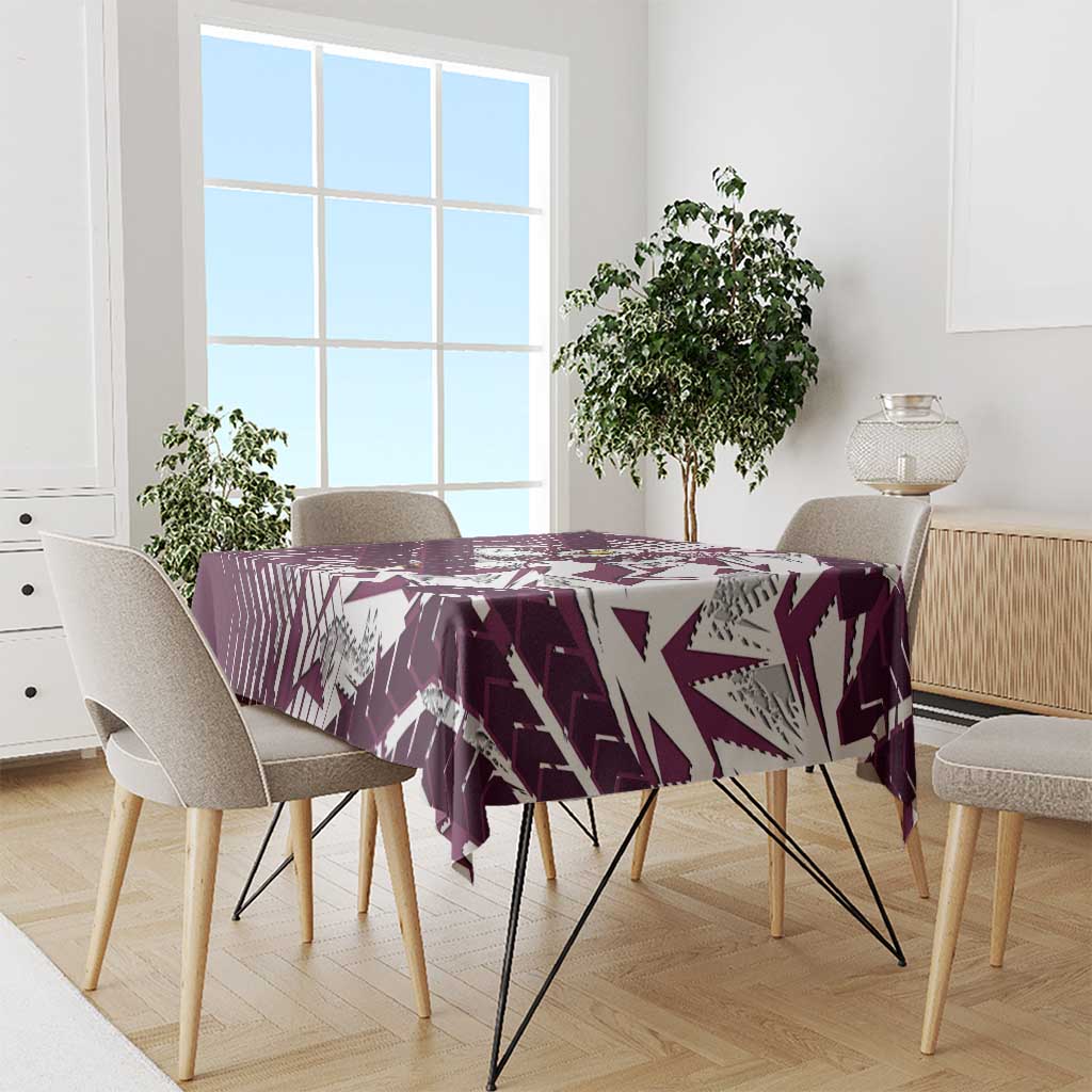 Manly Warringah Sea Eagles Rugby Tablecloth Fierce Mascot Geometric Tribal Art