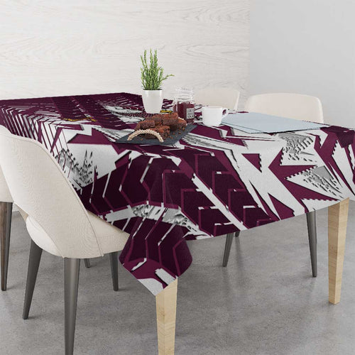 Manly Warringah Sea Eagles Rugby Tablecloth Fierce Mascot Geometric Tribal Art