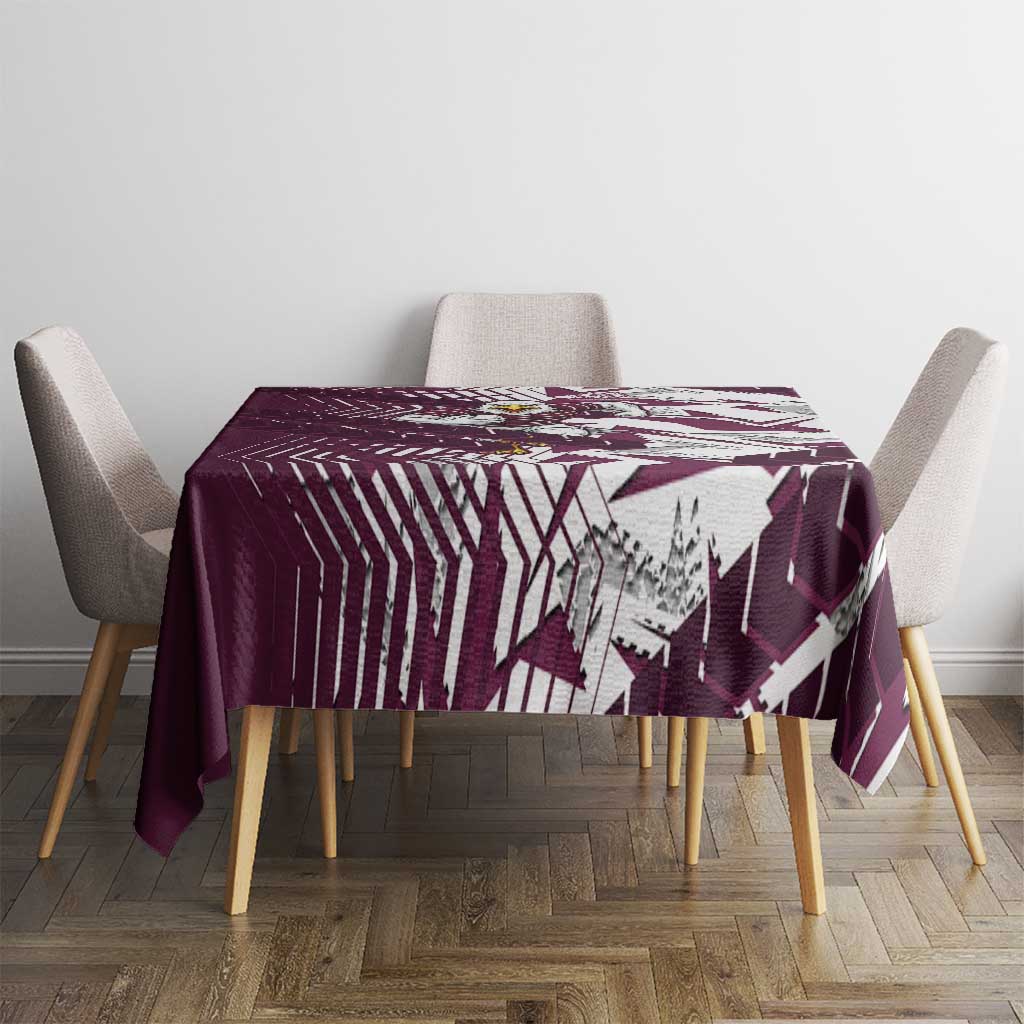 Manly Warringah Sea Eagles Rugby Tablecloth Fierce Mascot Geometric Tribal Art