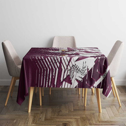 Manly Warringah Sea Eagles Rugby Tablecloth Fierce Mascot Geometric Tribal Art