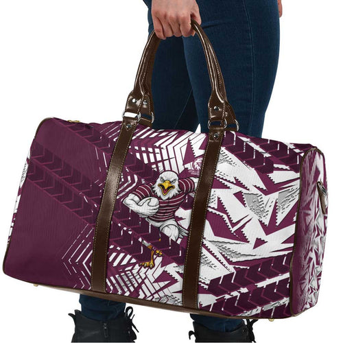 Manly Warringah Sea Eagles Rugby Travel Bag Fierce Mascot Geometric Tribal Art