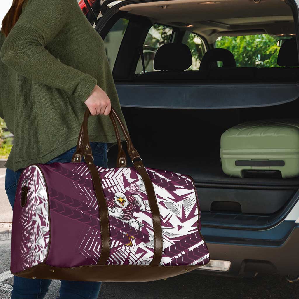 Manly Warringah Sea Eagles Rugby Travel Bag Fierce Mascot Geometric Tribal Art