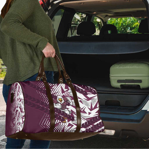 Manly Warringah Sea Eagles Rugby Travel Bag Fierce Mascot Geometric Tribal Art