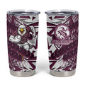 Manly Warringah Sea Eagles Rugby Tumbler Cup Fierce Mascot Geometric Tribal Art