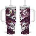 Manly Warringah Sea Eagles Rugby Tumbler With Handle Fierce Mascot Geometric Tribal Art